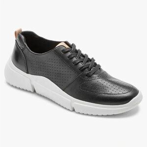 Rockport Women s R-Evolution Washable Perf Lace Walking Shoe Black Leather